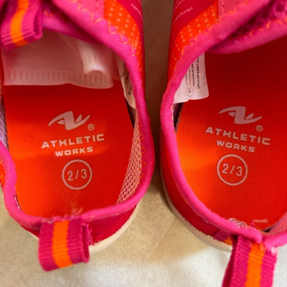 Athletic Works Youth Girls Water Swim Beach Shoes Size 2/3 Pink & Orange - Picture 4 of 6